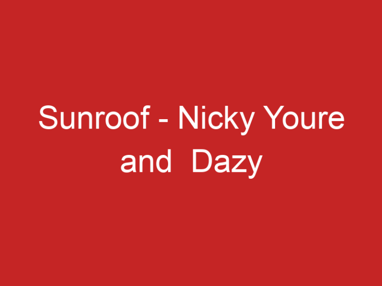 Sunroof – Nicky Youre and  Dazy